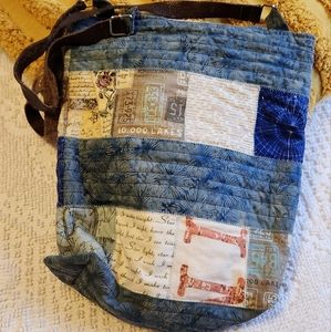 Handmade bookbag, multicolored, unique.